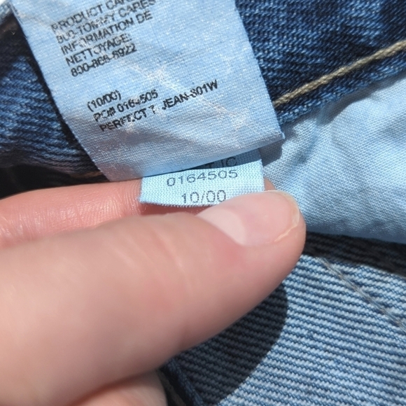 Tommy Hilfiger 2000 Vintage Medium Wash High Waisted Straight Leg Jeans Blue 12 - Picture 10 of 16